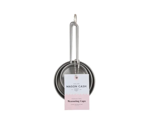Mason Cash Set Of 3 Stainless Steel Measuring Cups