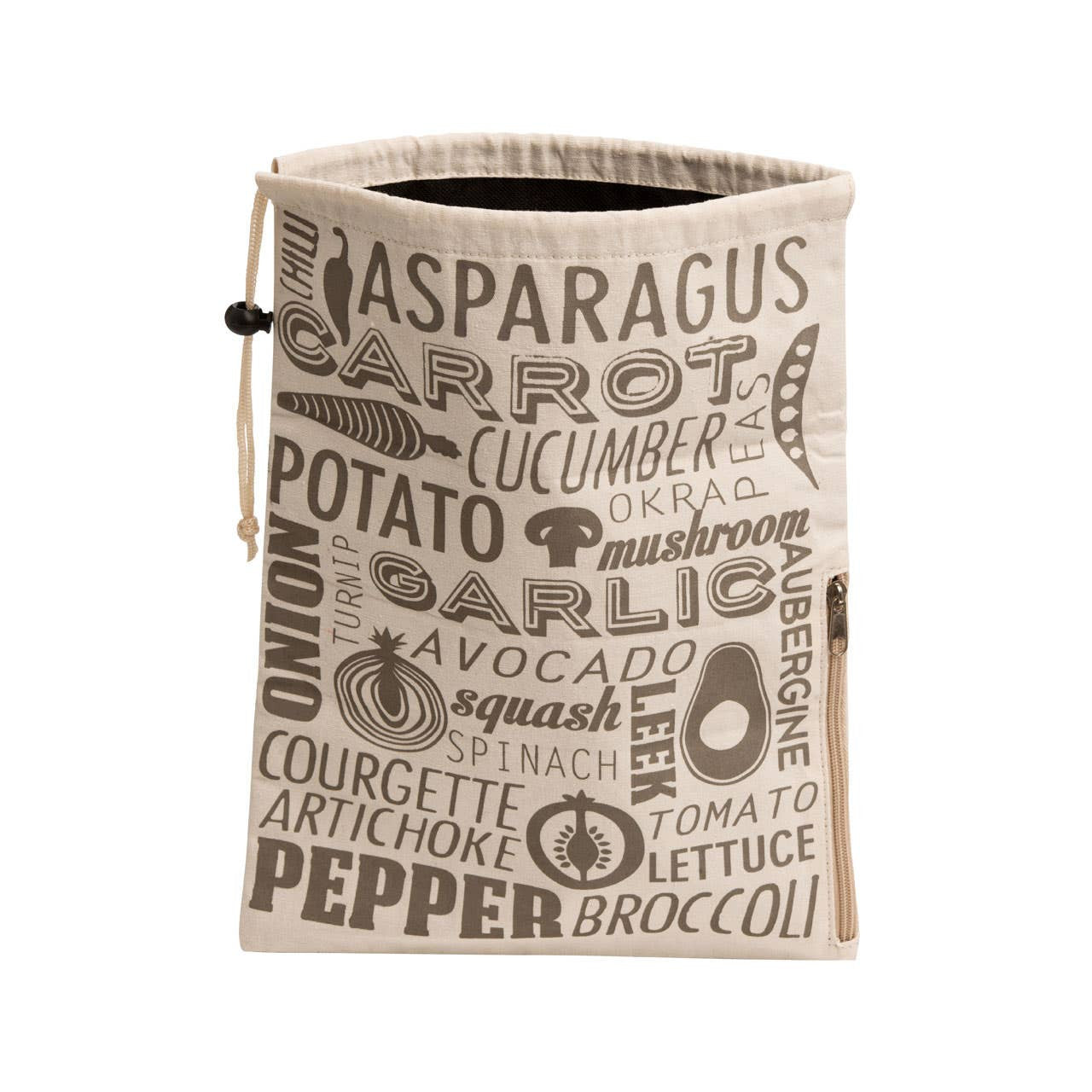 Grey and Natural Vegetable Bag