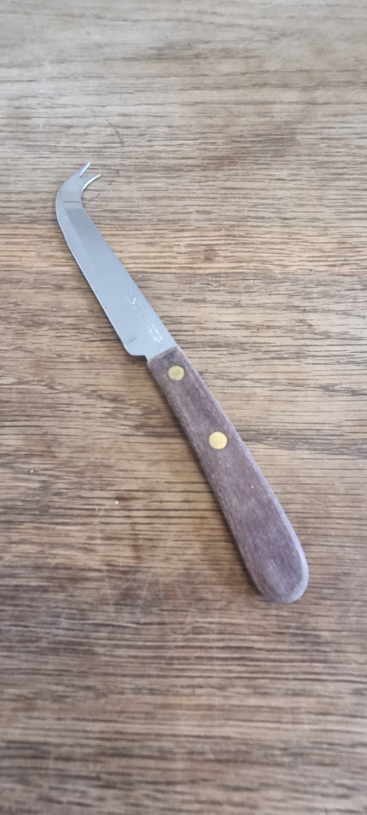 Wooden Handle Cheese Knife with Stainless Steel Blade