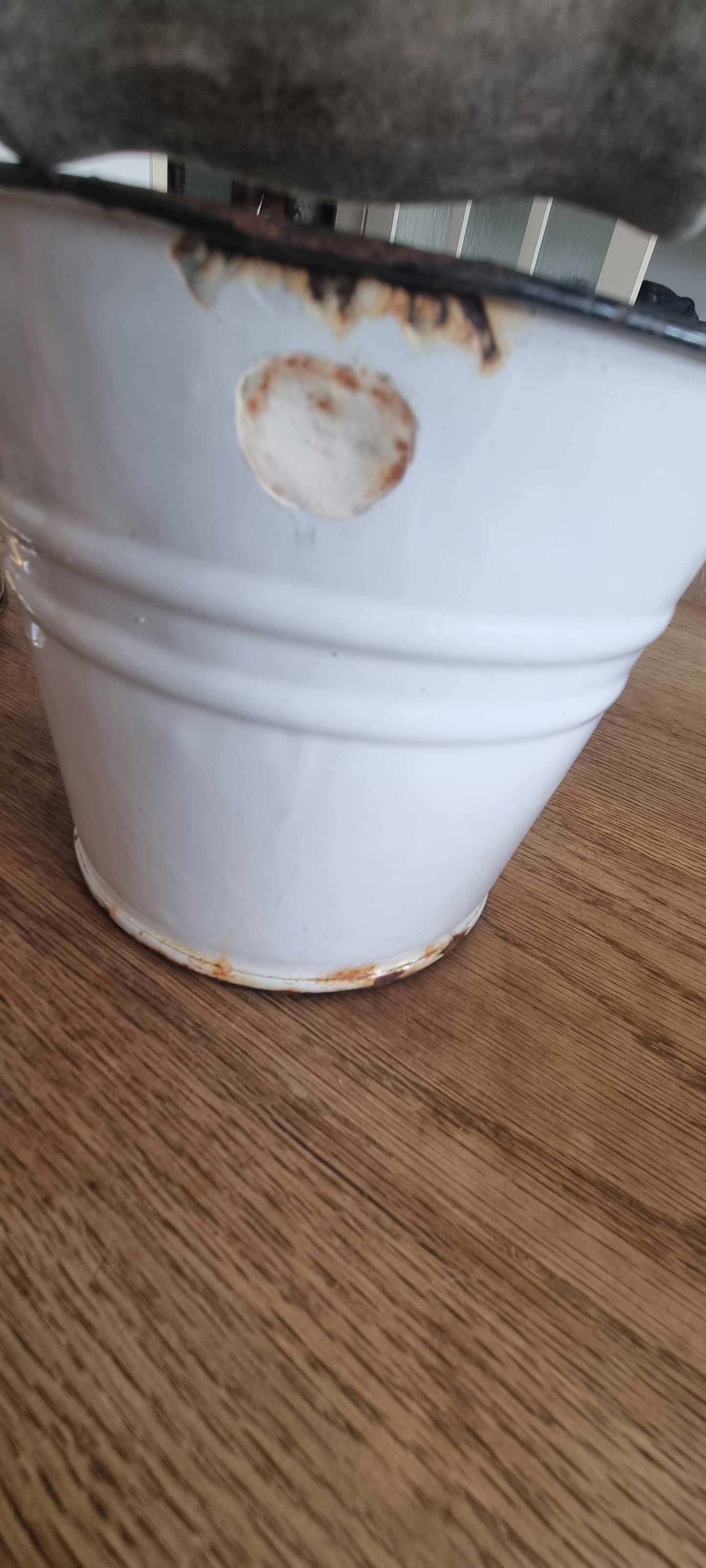 Rustic Vintage Enamel Bucket