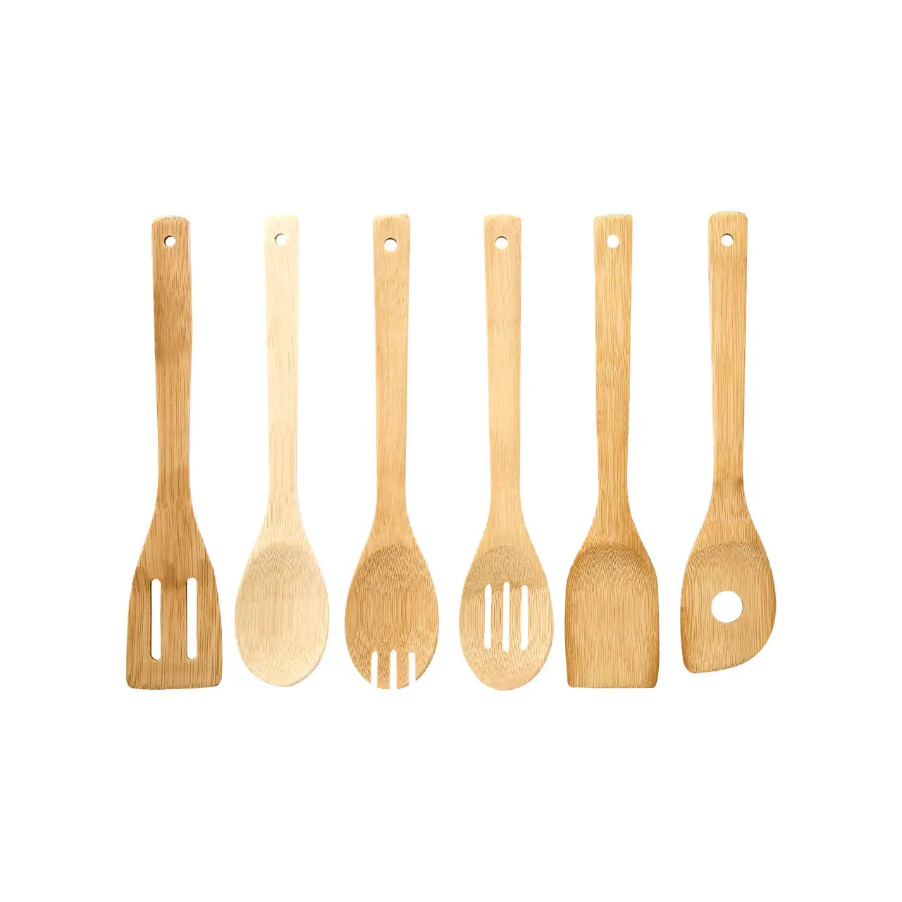 6 Piece Bamboo Kitchen Utensil Set