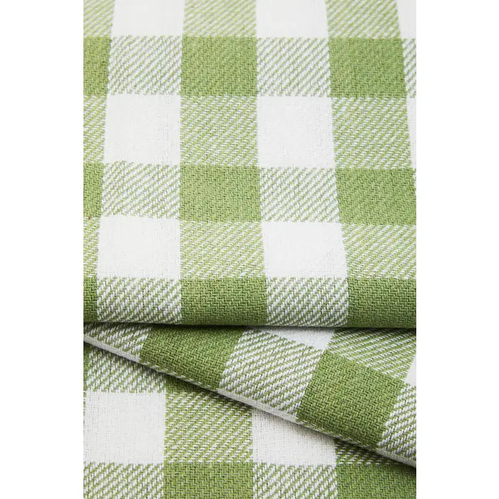 Set Of Three Cotton Check Tea Towels