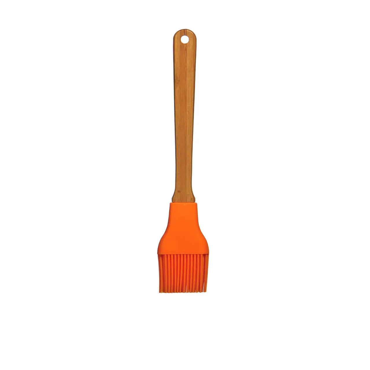 Orange Silicone Pastry Brush with Bamboo Handle
